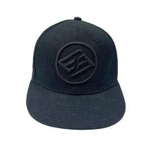 ENYCE Sean Combs Black Baseball Cap Embroidered Logo Flat Brim Mens One Size